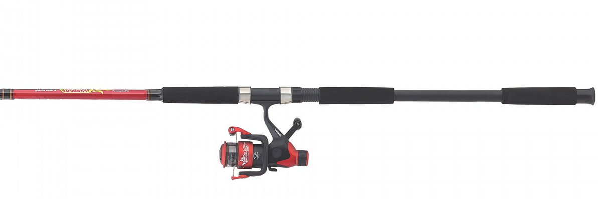 Shakespeare 2 Piece Firebird Spin Spinning Fishing Rod with Reel & Mono  Combo