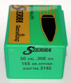 Sierra GameKing Bullets 30 Caliber (308 Diameter) 165 Grain Spitzer Boat Tail Box of 100 GN1045