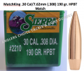 MatchKing .30 Cal/7.62mm (.308) 190 gr. HPBT Match 2210  (GN1180)