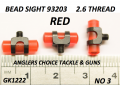 RED PLASTIC FORESIGHT 93203  2.6mm THREAD  (GK1222)