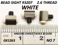 WHITE PLASTIC FORESIGHT 93207  2.6mm THREAD  (GK1263)