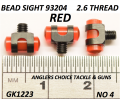 RED PLASTIC FORESIGHT 93204  2.6mm THREAD  (GK1223)