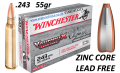 Winchester 243 Win VARMINT X LEAD FREE 55gr  (GC1060)