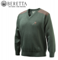 Beretta Pheasant V Neck Sweater - Green Size S (21P)