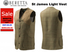 BERETTA LIGHT ST JAMES VEST Size UK50(GK1598)