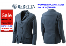 BERETTA WOMANS MOLESKIN JACKET Size UK10 (GK8068)
