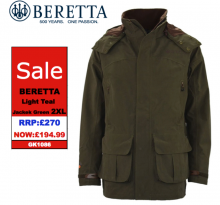 Beretta Light Teal Jacket Green Size XXL