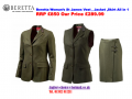 Beretta St. Jamse Woman Green Pinstripe 3 in 1 Skirt,Jacket.Vest Size UK10